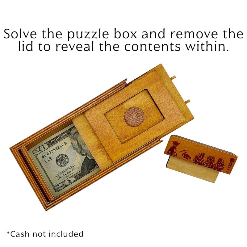 Project Genius True Genius - Pharoah's Tomb Puzzle Box- Gift Box Puzzle, Brain Teaser Box That Holds Gift Cards, Money, Artfully Crafted Wooden Puzzle, Secret Box, Gift Box, Puzzle Box - Image 5